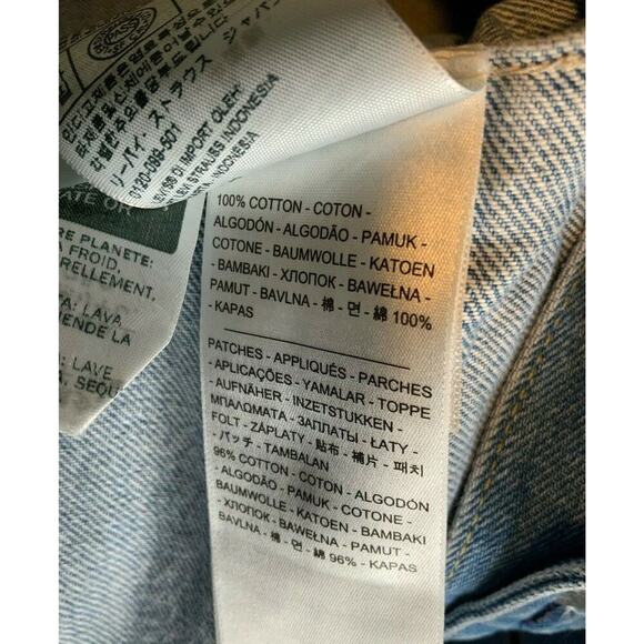 Levi's Premium Jacket Men's Large Vintage Fit Trucker Ink Blot Pockets Denim NEW - Picture 12 of 12